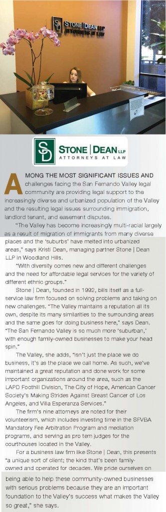 Valley Lawyer Magazine President's Circle SFVBA